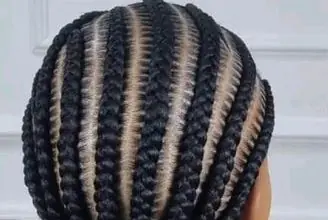 Cornrow wave braids